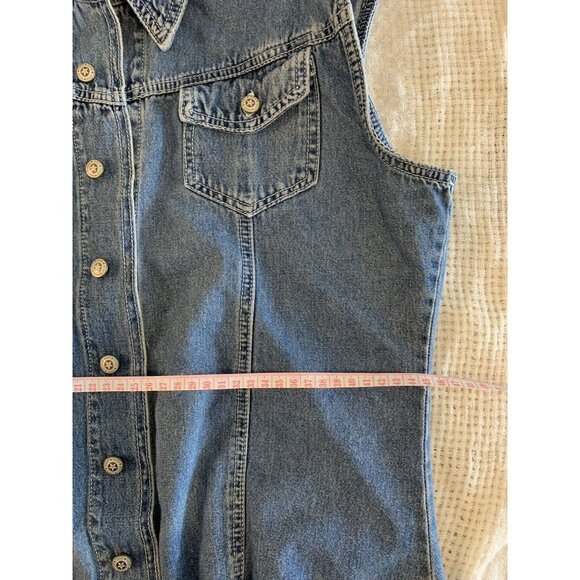 Vintage PSC Denim Vest Western Star Button 100% Cotton Large - Picture 10 of 10